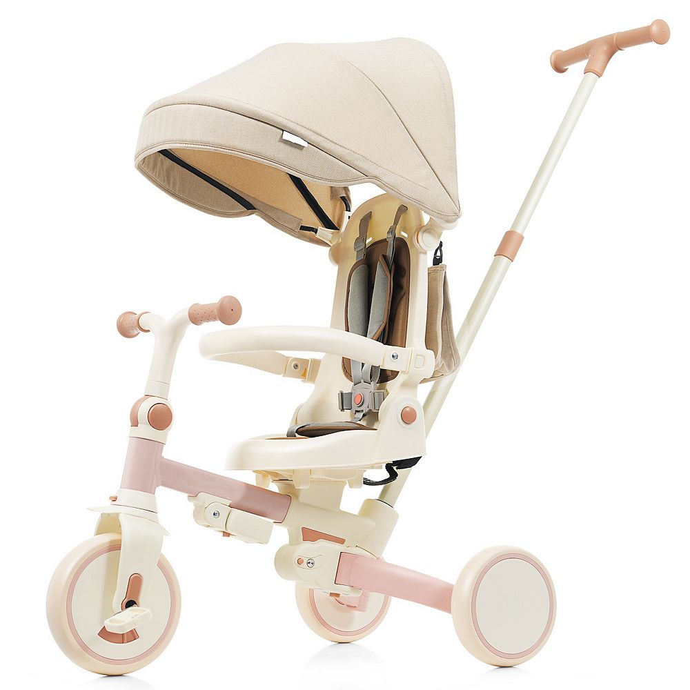 Whisen 7-in-1 Foldable Toddler Tricycle, Toddler Push Bike with