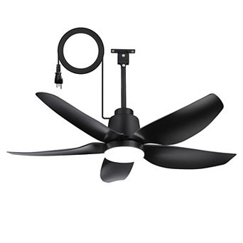 42 in Outdoor Waterproof Ceiling Fan with Light, 5 ABS Blades, DC Motor, Remote Control, Damp Rated