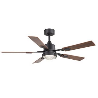 52-Inch LED fan, 6-speed reversible motor, 3-color light, 6" downrod, remote
