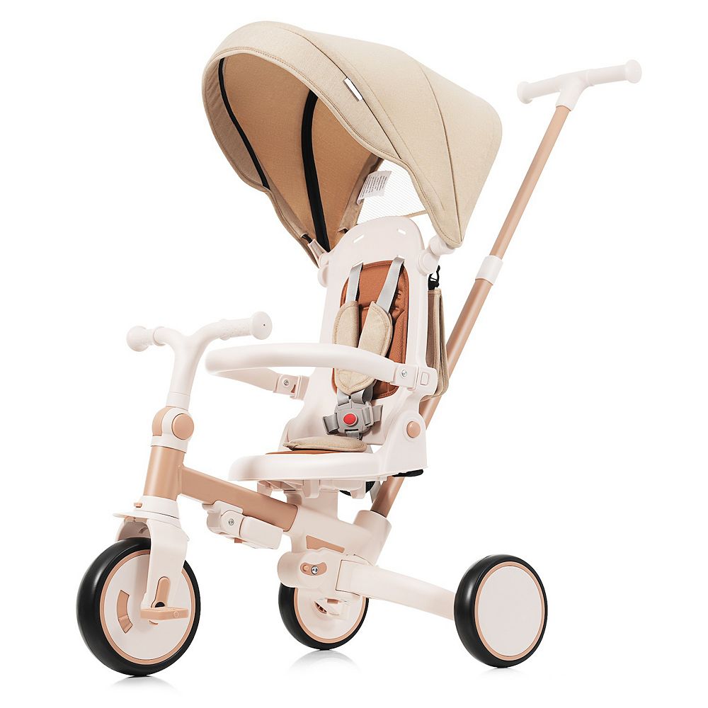【新品・未使用】THE SHISHIKUI★Twist velor/beige Whisen 7-in-1 Foldable Toddler Tricycle, Toddler Push Bike with