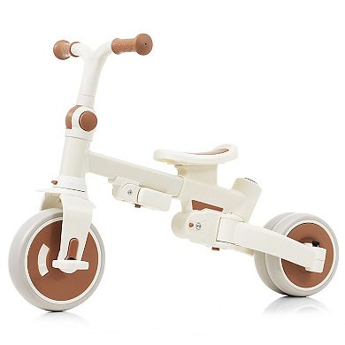 Whisen 7-in-1 Foldable Toddler Tricycle, Toddler Push Bike with Removable Handle