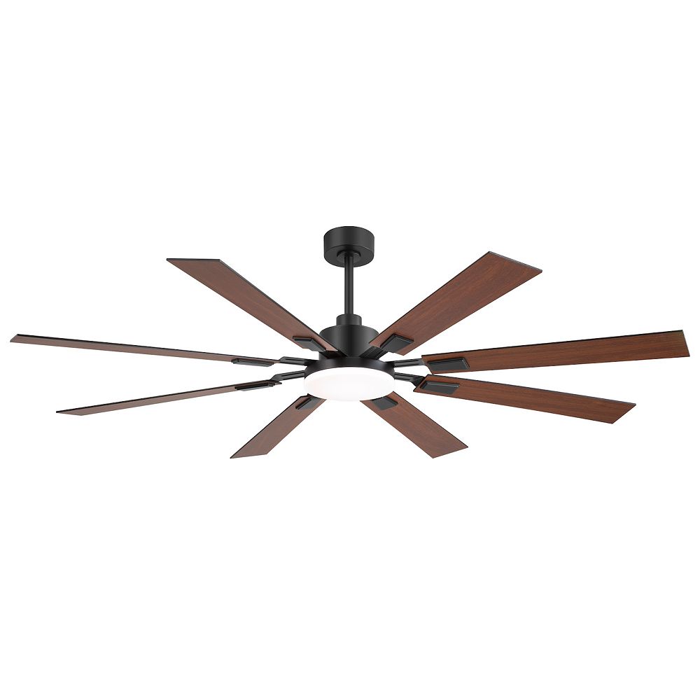 72-Inch Ceiling fan, 8 plywood blades, 3-color light, 6-speed DC