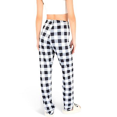 Women's Plaid Flannel Lounge Pants with Elastic Waistband and Adjustable Drawstring
