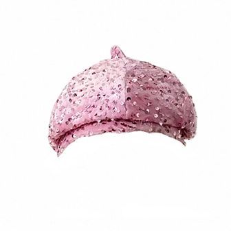 Women's Sequin Velvet Beret with Sparkling Embellishments and Comfortable Satin-Lined Interior