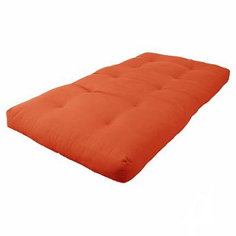 Blazing Needles Renewal 6-inch Twill Twin-size Futon Mattress - Tangerine Dream