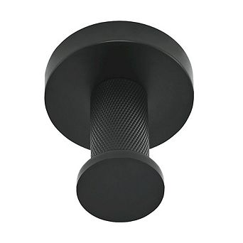 Swiss Madison Avallon Stainless Steel Bathroom Robe Hook in Matte Black