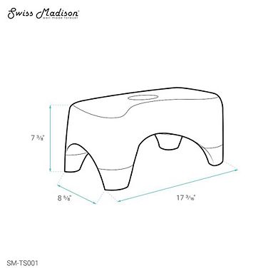 Swiss Madison Aqua 7 Toilet Stool in Oak
