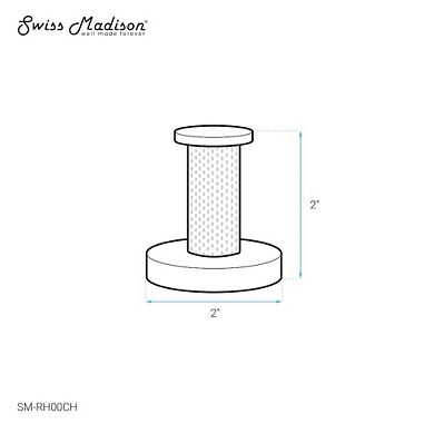 Swiss Madison Avallon Stainless Steel Bathroom Robe Hook in Chrome