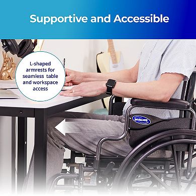 Invacare Essentials Tracer SX3 Foldable Manual Wheelchair w/ Swing-Away Footrests & Desk Arms
