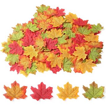 SITUMEIZI 400 pc Fake Fall Leaves Autumn Fall Decor Maple Leaf for Wedding Party Halloween Thanksgivi