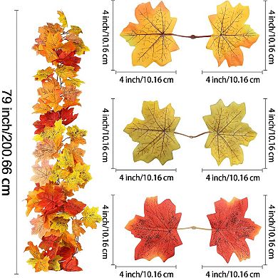 SITUMEIZI 2-Pack Fall Wreath 13-Foot Autumn Leaf Wreath