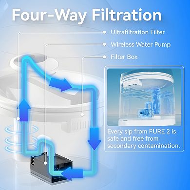CATLINK Pure 2 Cat Water Fountain with Wireless Pump