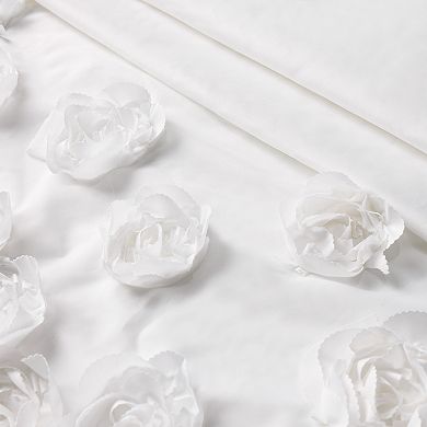 Awesome Home Floral Ruffle Shower Curtain