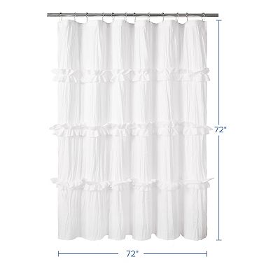 Awesome Home Ruffles & Pleats Shower Curtain