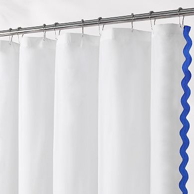 Awesome Home Scalloped Woven Shower Curtain
