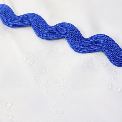 Awesome Home Scalloped Woven Shower Curtain