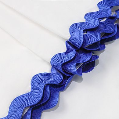 Awesome Home Scalloped Woven Shower Curtain