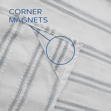 Awesome Home Chenille Stripe Shower Curtain