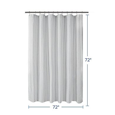 Awesome Home Chenille Stripe Shower Curtain