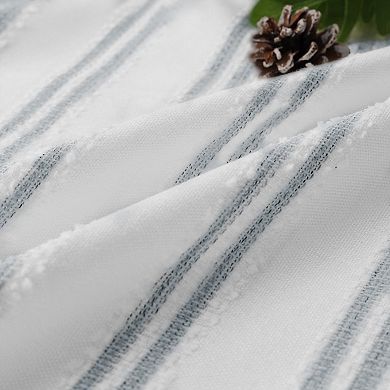 Awesome Home Chenille Stripe Shower Curtain