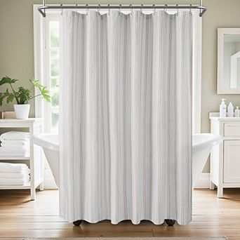 Awesome Home Chenille Stripe Shower Curtain