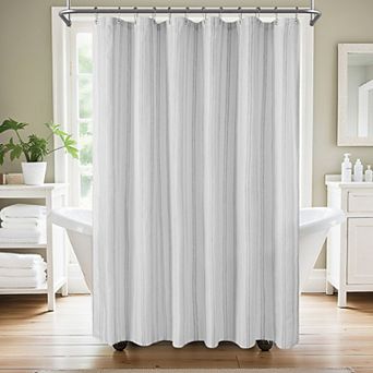 Awesome Home Chenille Stripe Shower Curtain