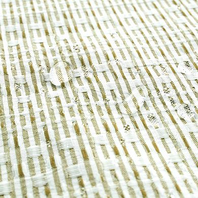 Awesome Home Ombre Waffle Shower Curtain with Snap-in Liner