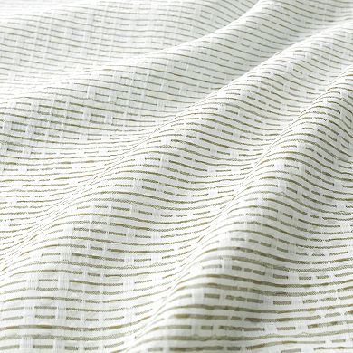 Awesome Home Ombre Waffle Shower Curtain with Snap-in Liner