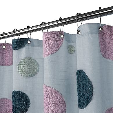 Awesome Home Tufted Gauze Circles Shower Curtain