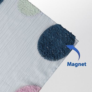 Awesome Home Tufted Gauze Circles Shower Curtain