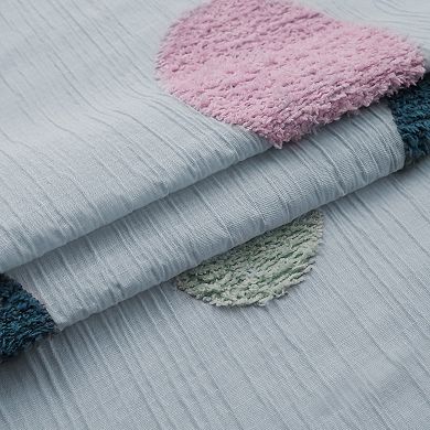 Awesome Home Tufted Gauze Circles Shower Curtain