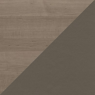 Bush Furniture 60W L Shaped Computer Desk with Mid Back Leather Box Chair Ash Gray