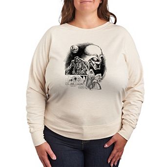 Plus Size Star Wars Darth Vader Sketch French Terry Long Sleeve Tee