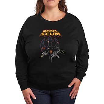 Plus Size Star Wars Rebel Scum Logo French Terry Long Sleeve Tee