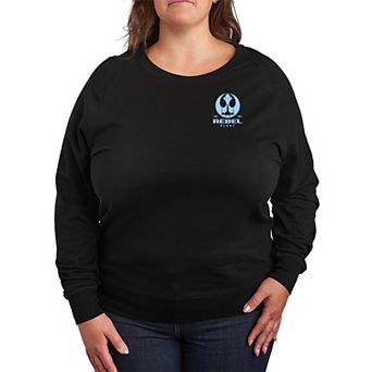 Plus Size Star Wars Rebel Fleet Patch French Terry Long Sleeve Tee