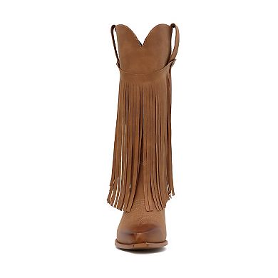 Yoki Avery-03 Women's Western Fringe Boots