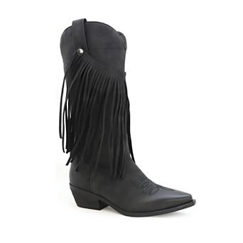 Yoki Avery-03 Women's Western Fringe Boots