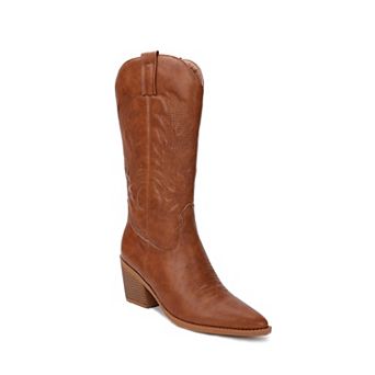 Yoki Gayle-83 Women's Traditional Tall Western Panel Boots