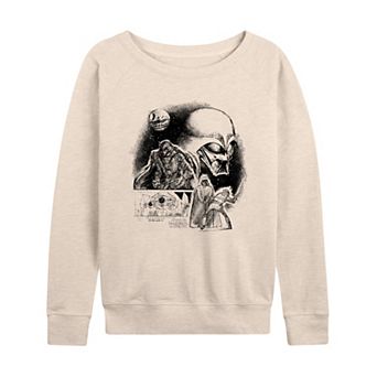 Women's Star Wars Darth Vader Sketch French Terry Long Sleeve Tee