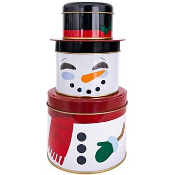 Original Gourmet 3 tier d Cookie Stacking Tins 1oz Butter Cookie & 4oz Shortbread & 5oz Butter Cookie