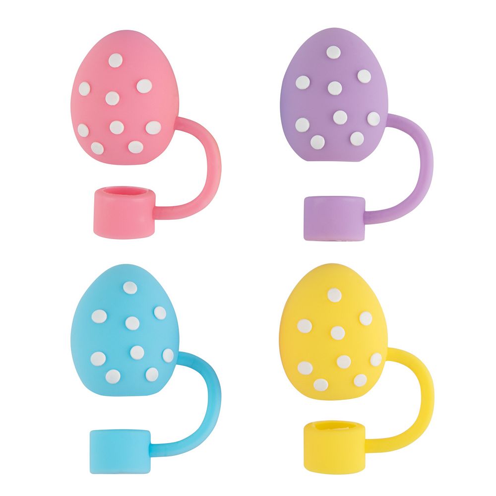 4-pc. Easter Egg Straw Toppers