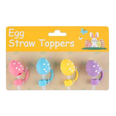 4-pc. Easter Egg Straw Toppers