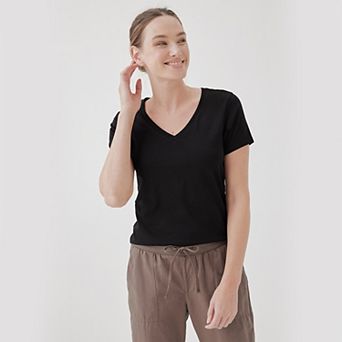 Softspun V-Neck Tee Made With Organic Cotton