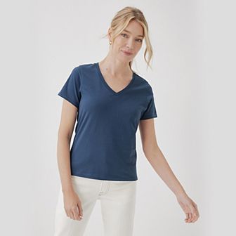 Softspun V-Neck Tee Made With Organic Cotton