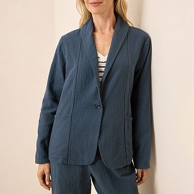 Coastal Double Gauze Lined Easy Jacket Made With Organic Cotton