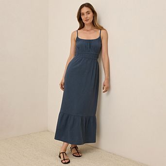 Coastal Double Gauze Cami Maxi Dress Made With Organic Cotton