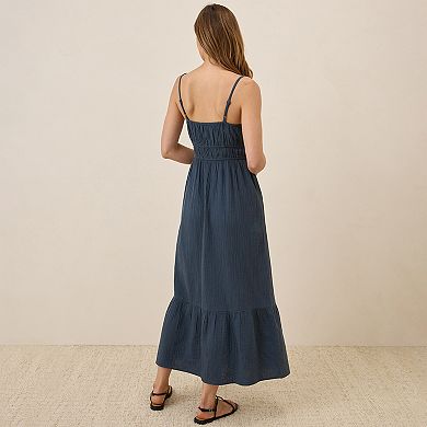 Coastal Double Gauze Cami Maxi Dress Made With Organic Cotton