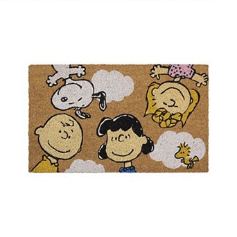 Peanuts Charlie Brown, Snoopy, & Gang Clouds Coir Indoor / Outdoor Doormat