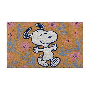 Peanuts Snoopy Spring Floral Coir Indoor / Outdoor Doormat