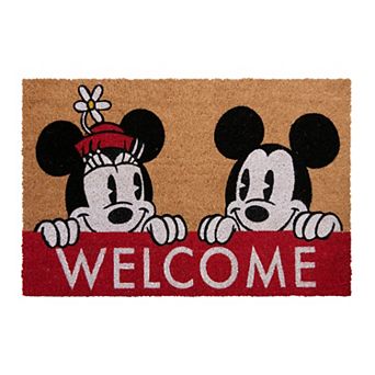 Disney's Mickey & Minnie Mouse Welcome Coir Indoor / Outdoor Door Mat
